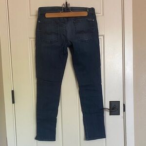 7 For All Mankind Josefina Skinny Boyfriend Blue Jeans